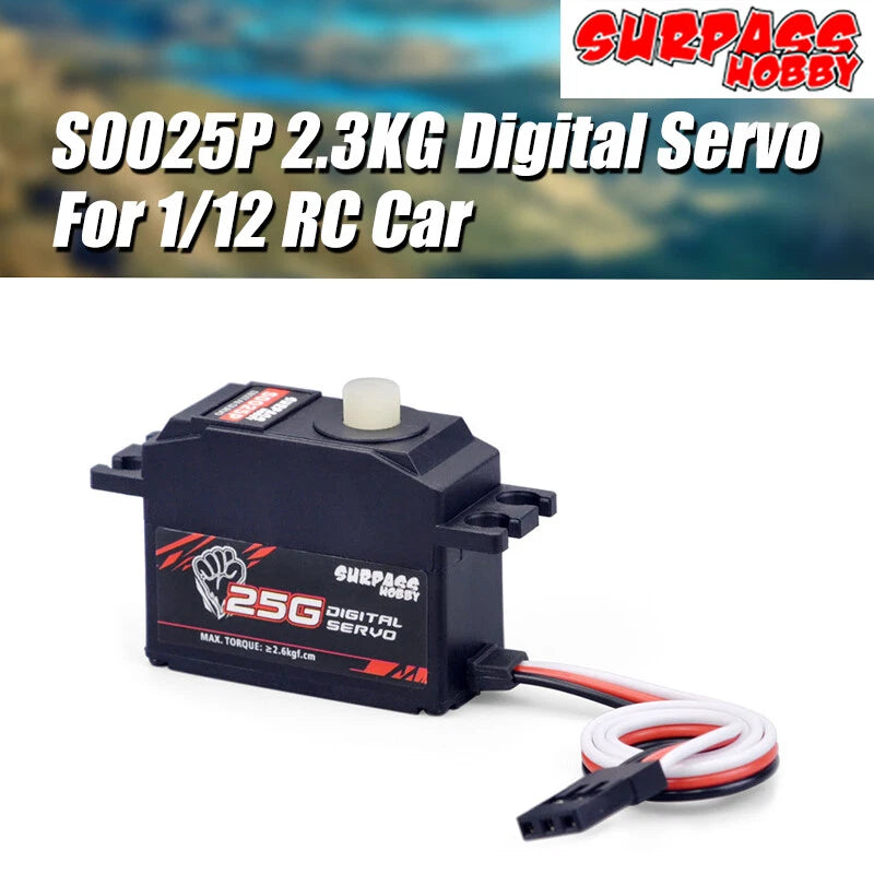 Surpass Hobby S0025P 2.3kg Digital Servo for RC Airplane Robot 1/12 RC Car Boat