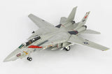 Light gray F-14A Tomcat model plane with landing gear and USN VF-114 markings, 1/72