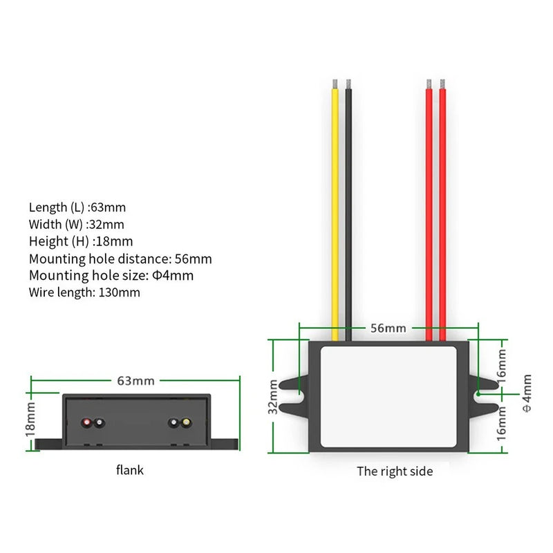 IP68 Rated AC DC Converter 12V to DC12V with 5A Current for Outdoor Equipment