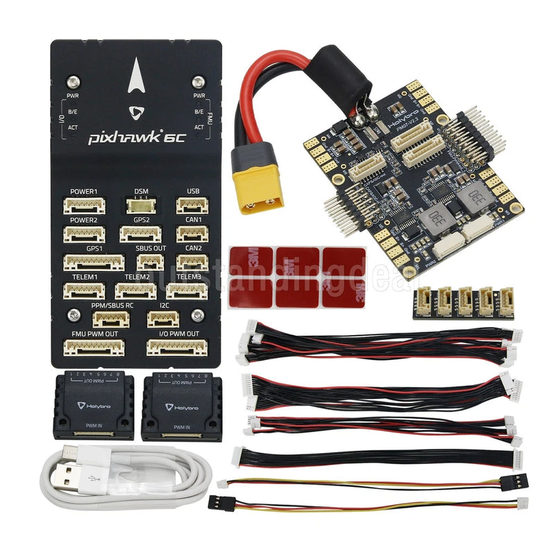 Holybro Drone Flight Controller Pixhawk 6C & PM07 for Quadcopter Aluminum Case-
