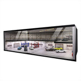 1/64 Diorama Double-decker Showroom Model LED Lighting Car Garage Scene Model