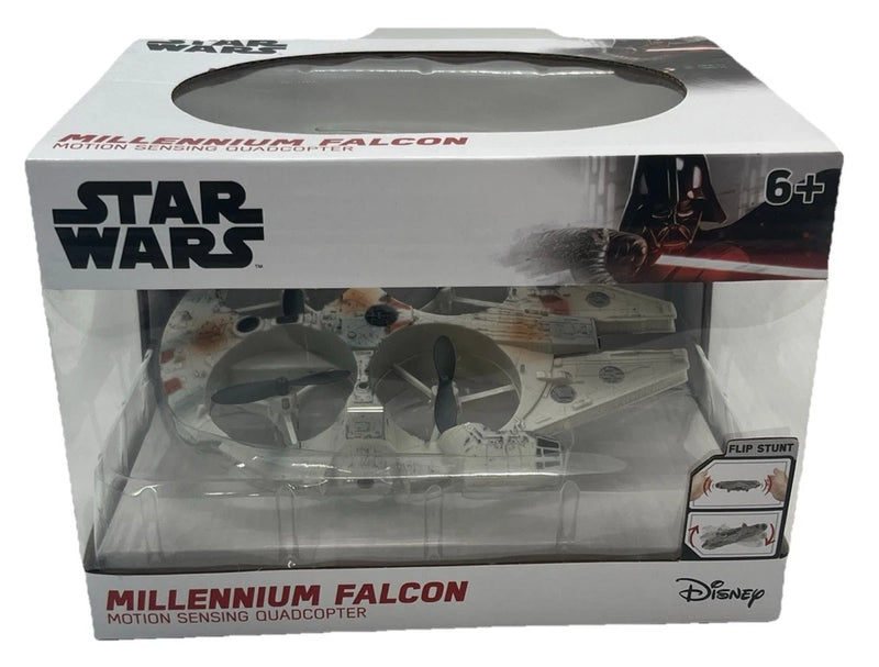 Star Wars Millennium Falcon motion-sensing drone quadcopter in retail box