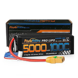 6S 22.2V 5000mAh 100C XT90 Soft Case Lipo Battery Powerhobby PHB6S5000100XT90 Battery