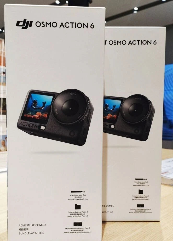 DJI Osmo Action 6 Camera 10.0 MP Action Camera Adventure Bundle - Gray