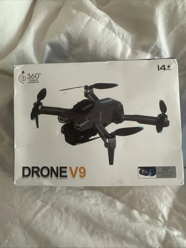 Drone V9 8K Ultra HD Camera with Dual Sensors and 2 Battery Packs
