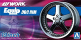 Aoshima 1/24 Model Car Tuned Parts(114)Work Equip DDC RIM 19"Wheels&Tires Set