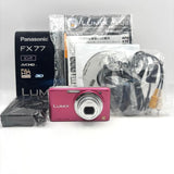 Panasonic LUMIX DMC-FX77 Pink Compact Camera Full HD with Box Accessories
