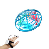 Kids toy drone with blue globe frame and wrist remote control