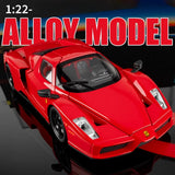1:22 Ferarri Enzo Alloy Sports Car Model Diecast Metal Toy Sound Light Gift
