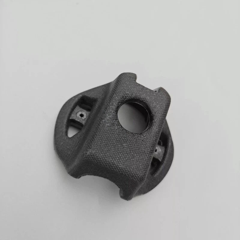 Motor foam case with circular opening in dark textured foam