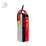 14.8V 5200mAh LiPo battery pack with red/black wire leads and red label