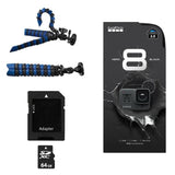 GoPro HERO8 Black USED ONCE * - Tripod + 64gb Memory Card - BUNDLE