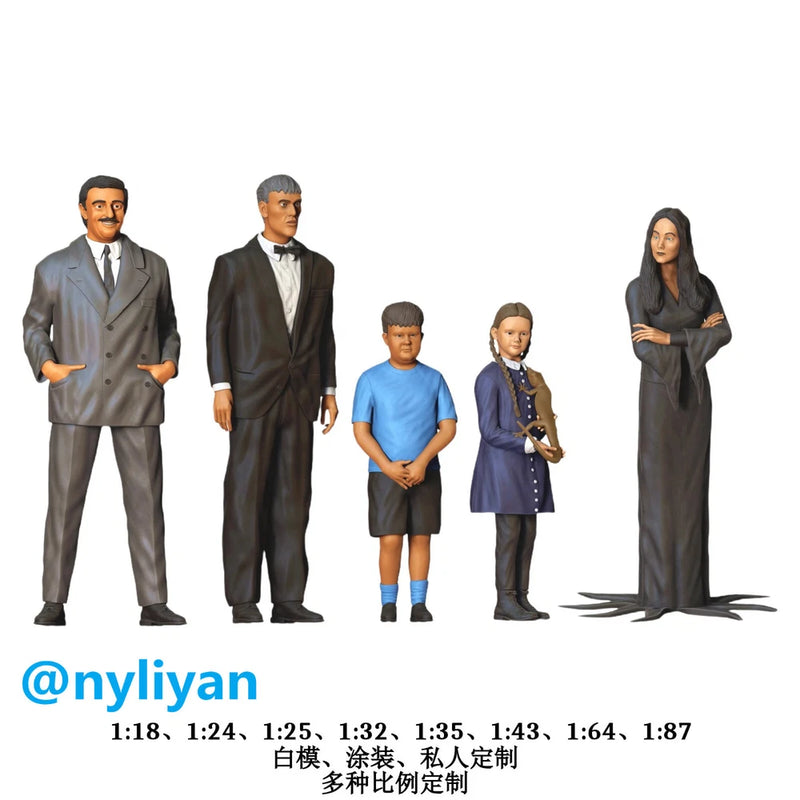 1/18 1/35 1/43 1/64 1/87 Miniature Happy Family Kids Scene Props Figure For Cars