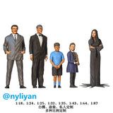 1/18 1/35 1/43 1/64 1/87 Miniature Happy Family Kids Scene Props Figure For Cars