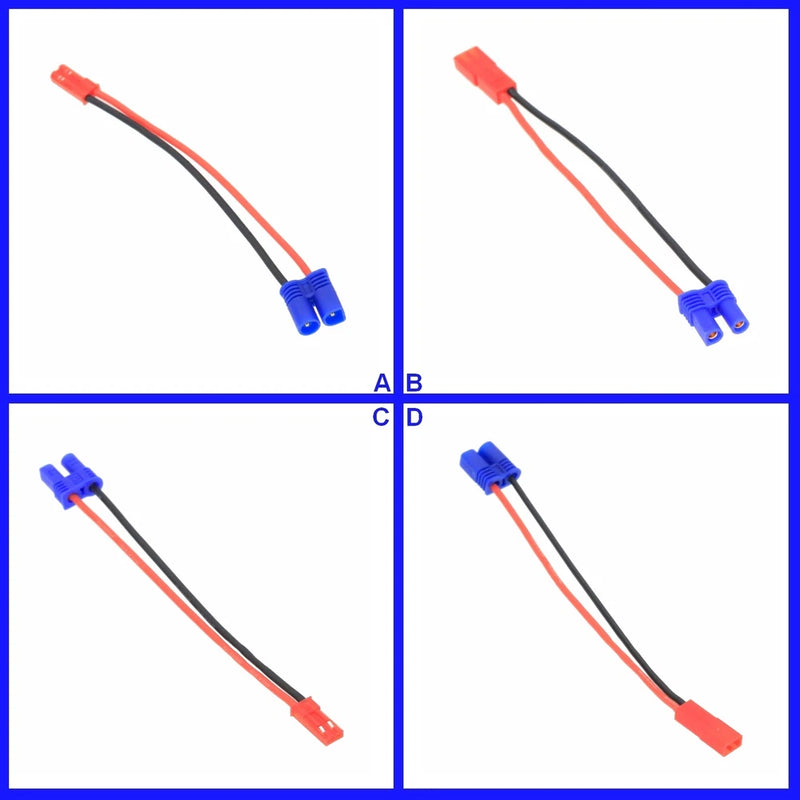 JST to EC2 20AWG 4inchs Cable Adapter For RC LiPo NiMH Battery FPV UAV Truck