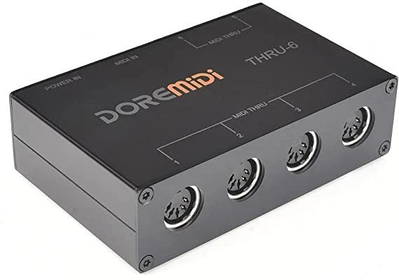 USB MIDI Interface 1-in 6-out MIDI Thru Box MIDI Splitter