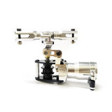 Metal tail rotor belt drive assembly with silver frame and black damper