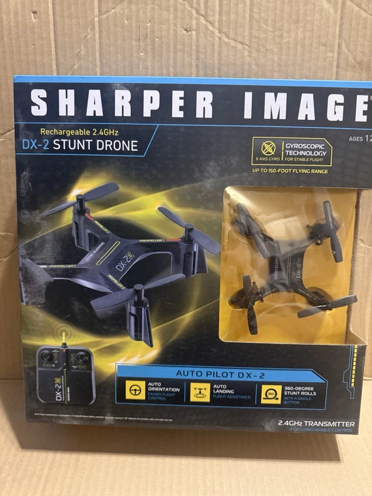 Rechargeable stunt drone quadcopter retail box, 2.4 GHz, 6-axis gyro, AUTO PILOT DX-2