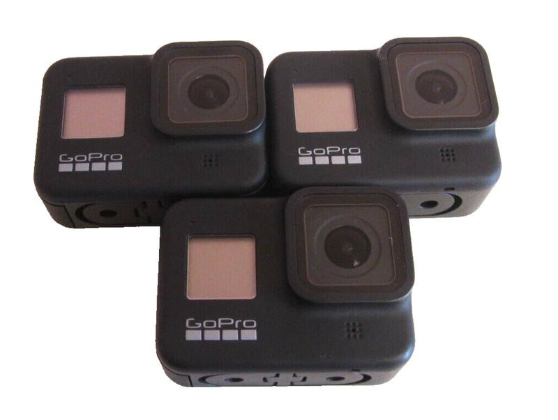 Lot of 3 GoPro HERO8 Black 4K Action Cameras