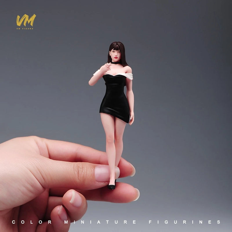 1/18 1/43 1/64 1/87 Miniatures Sexy Skirt Beauty Scene Props Figure For Cars