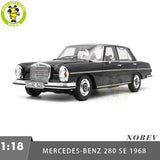 1/18 Mercedes-Benz 280SE 280 SE 1968 W111 Norev 183762 Black Diecast Model Car