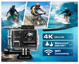 Surfola Action Camera 4k WIFI SF230?C 2 Rechargeable Batteries With Accessories