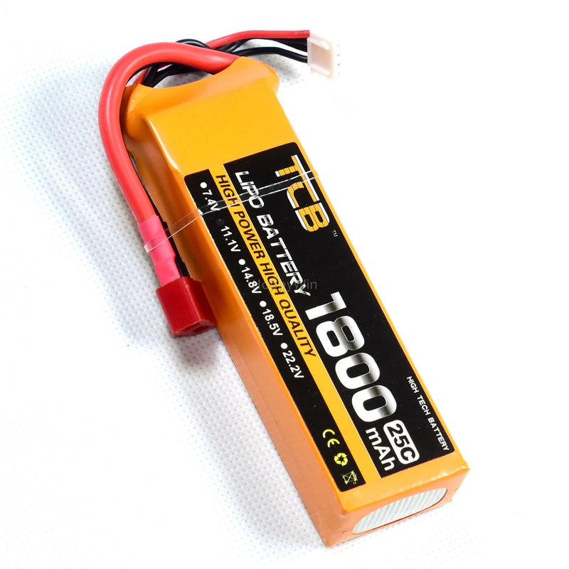 11.1V 3S 1800mAh 25C LiPo Battery T-type plug for RC Airplane Helicopter Drone
