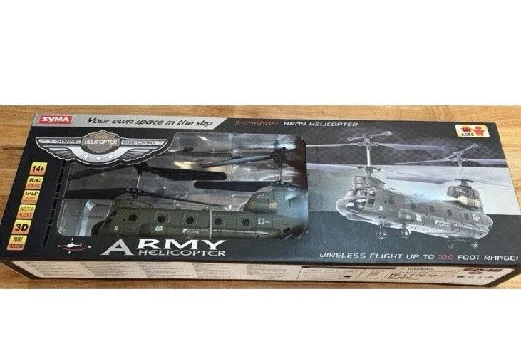 Syma 3-Channel RC S022 Army Chinook Helicopter