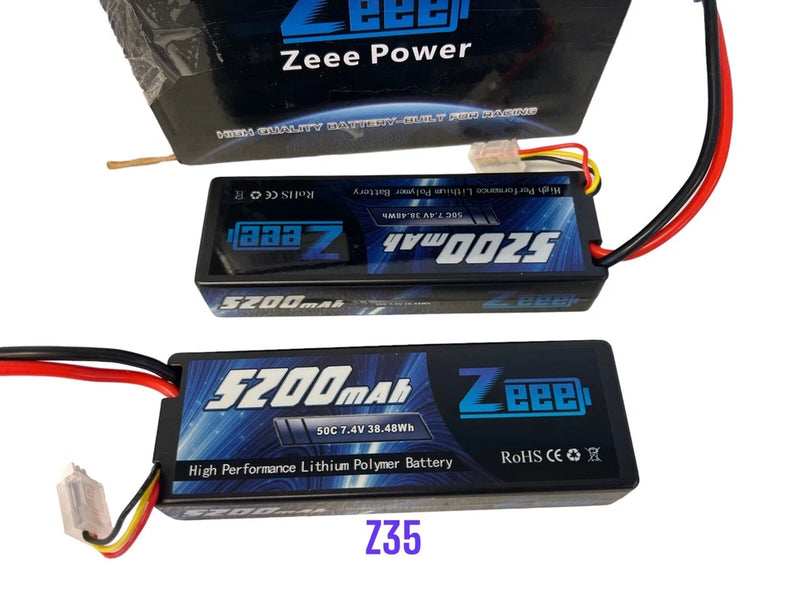 Zeee 2S Lipo Battery 7.4V 5200mAh 80C Hard Case Battery with EC3 Plug Compatible