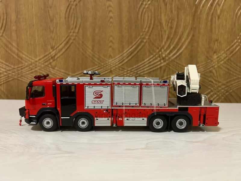 1/50 SANY JY200 Emergency Fire Rescue Major Fire Truck Volvo Diecast Car Toy