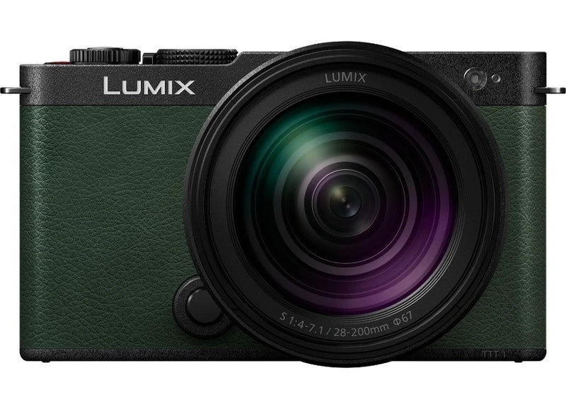 Panasonic LUMIX S9 H Kit 28-200mm Jet Black x Dark Olive Leather