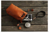 Genuine Leather Camera And Lens Storage Bag (for FUJIFILM X100, Etc.)
