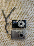 Lot Of 2 LUMIX DMC-FS15 & Pentax Optio V10 Cameras Sold As Is For Parts/Repair