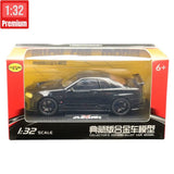 1/32 Nissan Skyline GTR R34 JDM Toy Car Model Diecast Vehicle Miniature Sound &