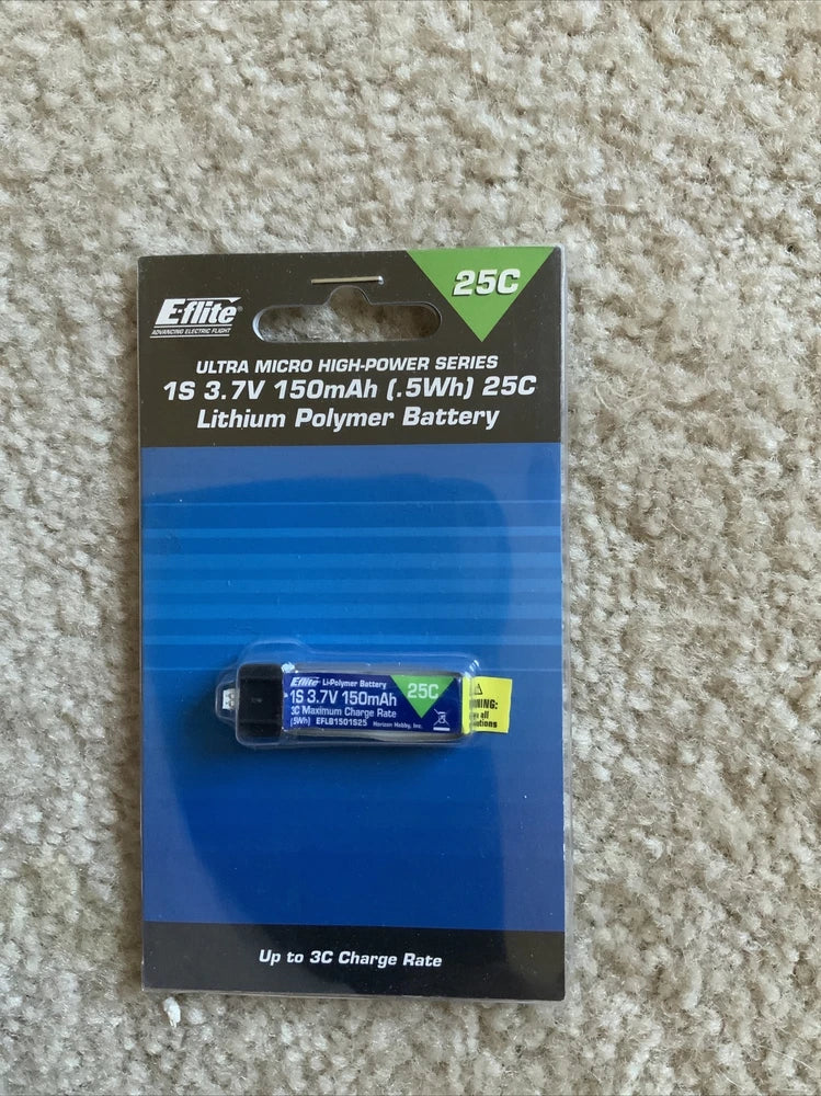 E-Flite Blade Nano CP X 150mAh 1S 3.7V 25C LiPo Battery Pack EFLB1501S25 Battery