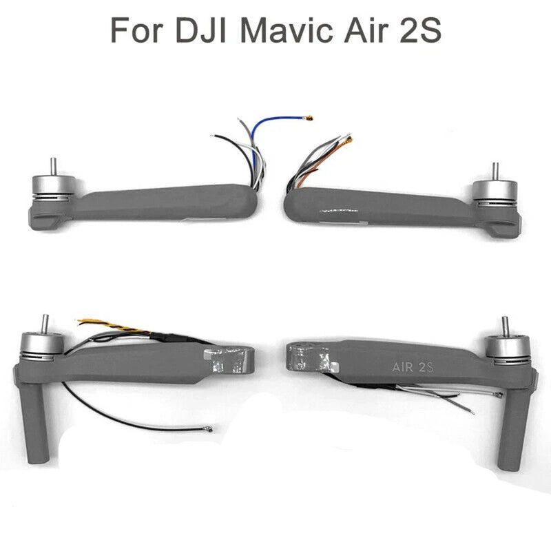 DJI Mavic Air 2S motor arm replacement pair with motor ends and wiring cables