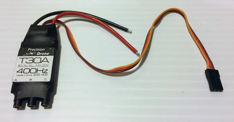 T-MOTOR T30A ESC speed controller with BEC, black module with signal wires and connectors