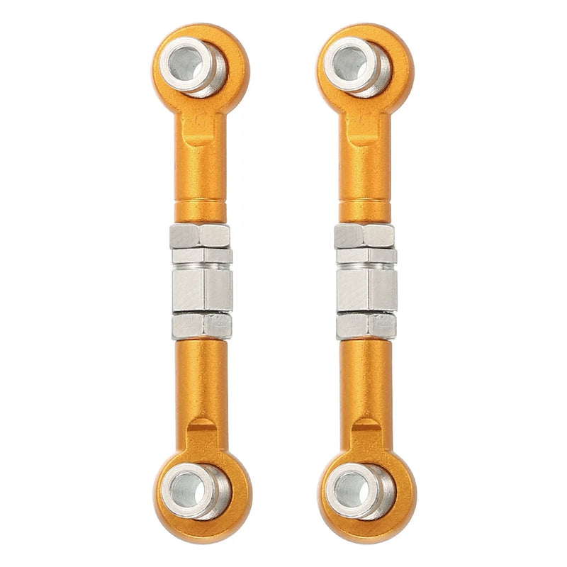 Orange RC steering servo rod linkages, metal ball ends, 2-pack, 38mm