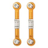 2 Pcs Steering Servo Rod RC Aluminum Linkages for RC Car(Orange, 38mm)