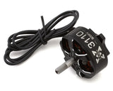 Hobbywing FPV drone racing motor with black wire harness and threaded shaft