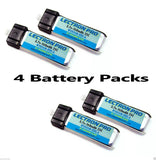 Lectron Pro 1S 160mAh 25C LiPo battery packs, 4 black connectors