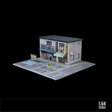 1/64 Diorama Garage Building Model LED Kubota Restaurant Lighting Version gifts