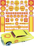 Shell water-slide decals 1/64, 1/43, 1/32, 1/24, or 1/18 scale slot car model