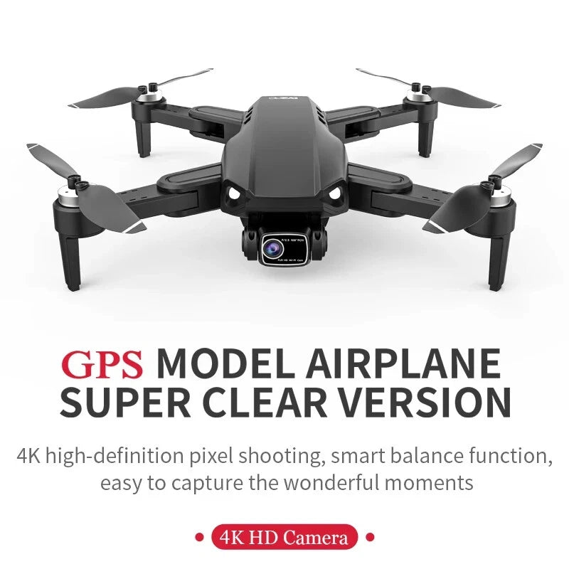 4K HD dual camera drone with four propellers and front camera module