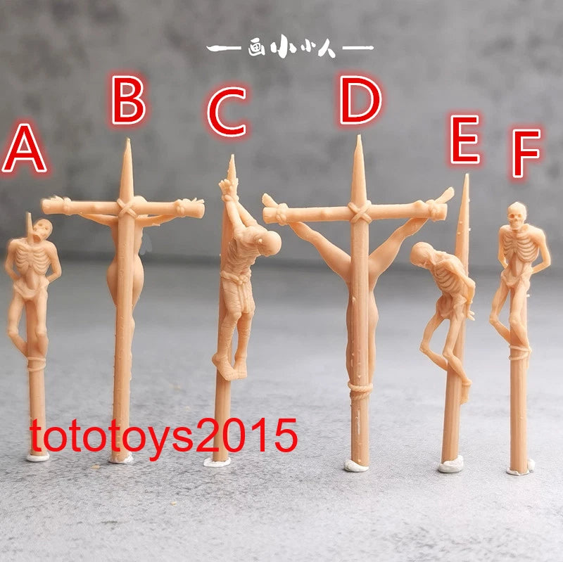 1/64 1/43 1/87 1/72 Binding Skeleton Zombie Scene Miniatures Figures Doll Model