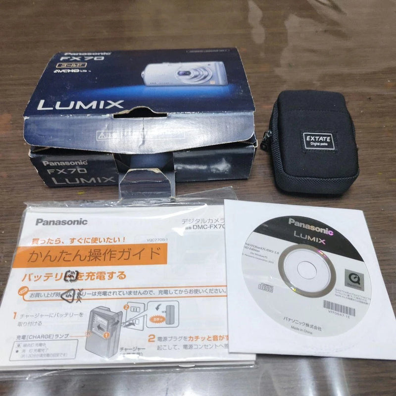 Panasonic LUMIX DMC-FX70 Compact Digital Camera Gold Tested Accessories Included