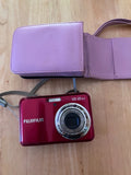 Fujifilm FinePix A230 12.2MP Digital Camera Red Zoom AA Powered with case