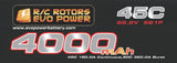 Evo Power 4000 mah 6s 45C Lipo align trex logo  600 700  sab goblin helicopter Battery