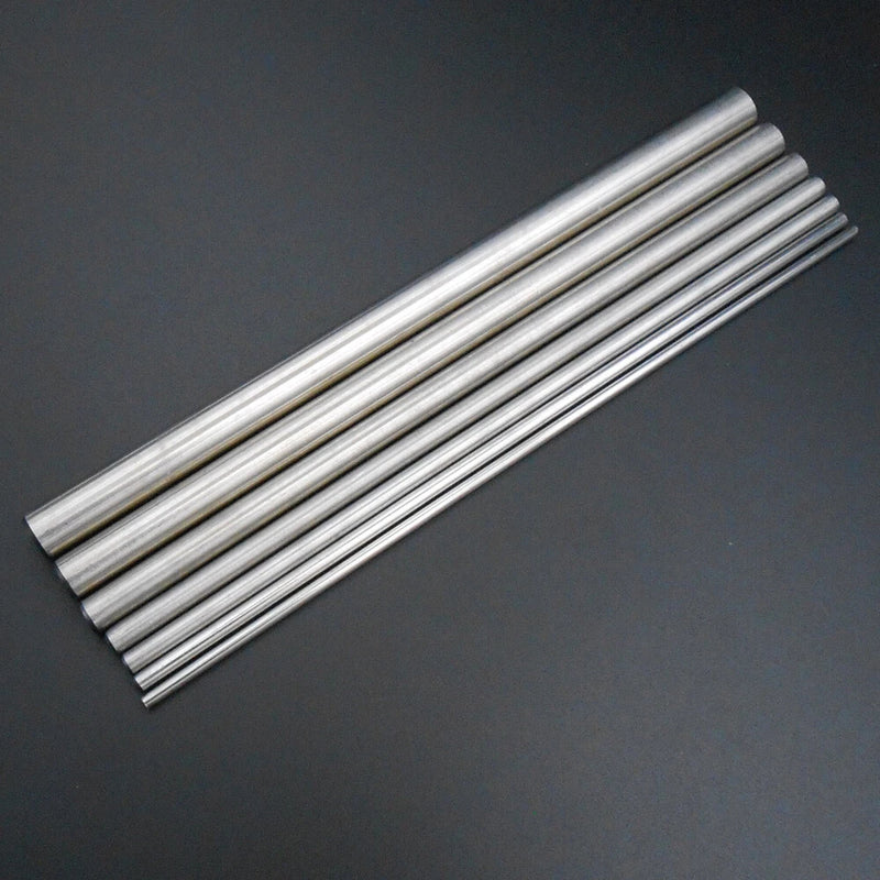 Steel shaft axles set of parallel metal rods, silver finish