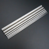 Steel shaft axles set of parallel metal rods, silver finish